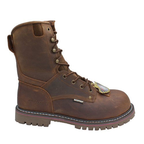 Men's 8" Crazy Horse Composite Toe Waterproof Super Logger - 1021 - Shop Genuine Leather men & women's boots online | AdTecFootWear