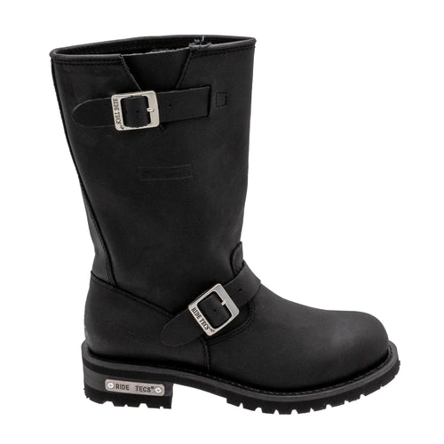 1440- Deluxe: Men's 11" Engineer Boot- Black [Soft toe]