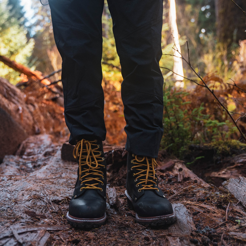 Men's 9" Waterproof Steel Toe Logger Black - 1428WP - Shop Genuine Leather men & women's boots online | AdTecFootWear